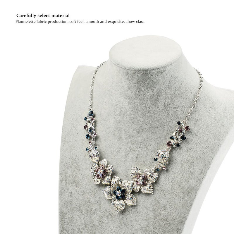 Oirlv Velvet 3-Dimensional Jewelry Stand Necklace Pendant Chain Jewelry Bust Display Holder (H13.39) - Image 4